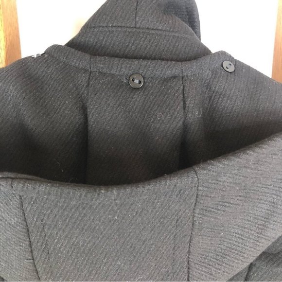 New RALPH Lauren black wool blend pea coat jacket size 8 - Picture 9 of 16